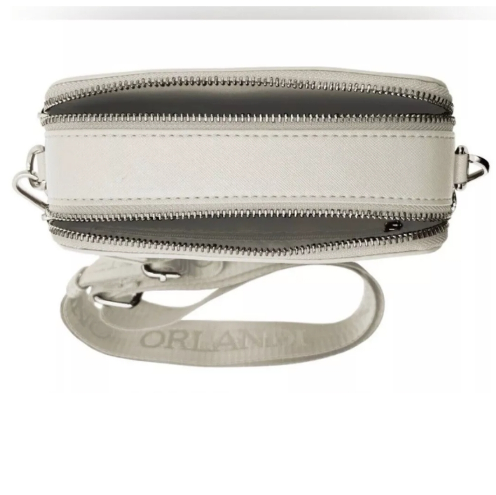 •NWT• VALENTINO ORLANDI Studded Guitar Strap Double Zip Crossbody Bag - Picture 4 of 9
